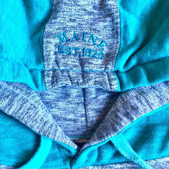 Vintage MAINE Hoodie Sweatshirt Pullover Long Sleeve Gray Medium Women’s - Picture 3 of 16